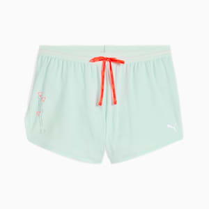 RUN Women's 3" Split Shorts, Peaceful Blue, extralarge